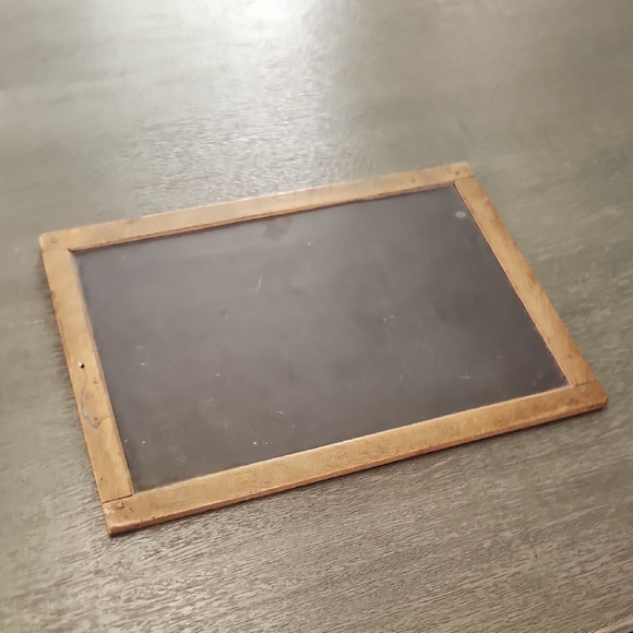 Vintage Double Sided Slate And Wood Retro Chalkboard - Picture 1 of 6